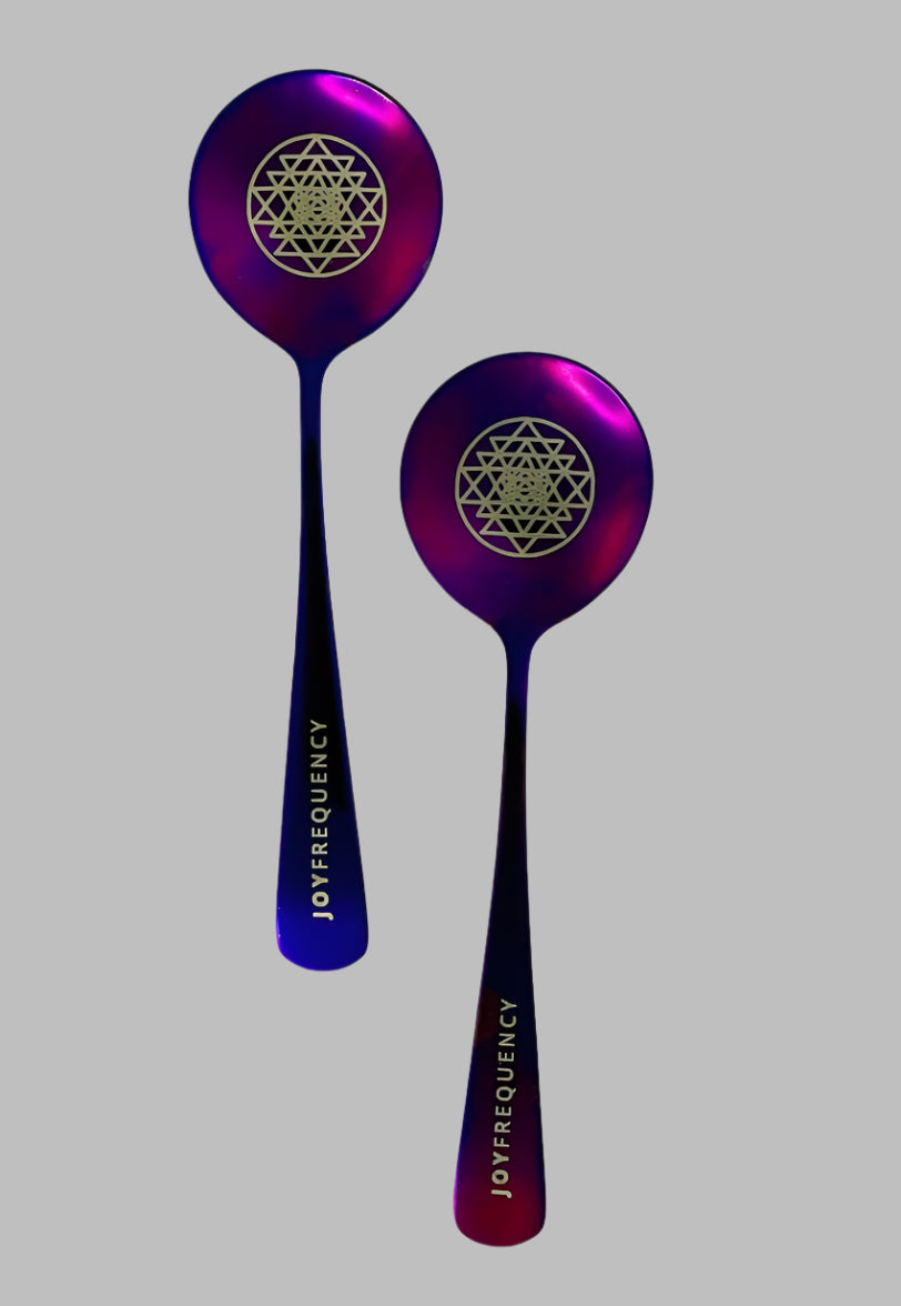 Joy Frequency Purple Titanium Musical Spoon Set