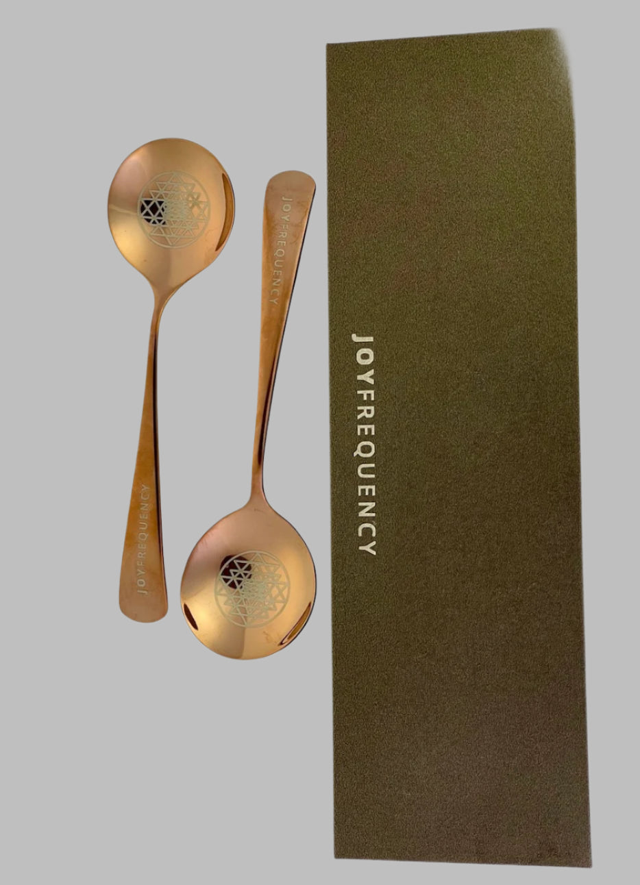Joy Frequency Rose Gold Titanium Musical Spoon Set