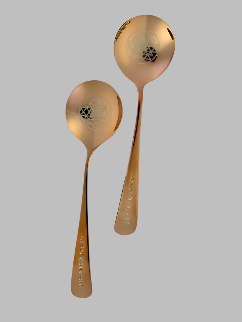 Joy Frequency Rose Gold Titanium Musical Spoon Set