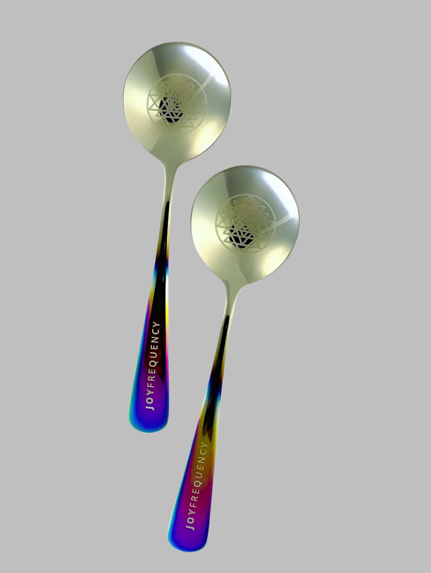 Joy Frequency Silver Titanium Musical Spoon Set