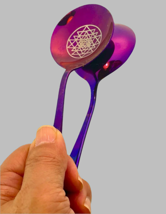 Joy Frequency Purple Titanium Musical Spoon Set